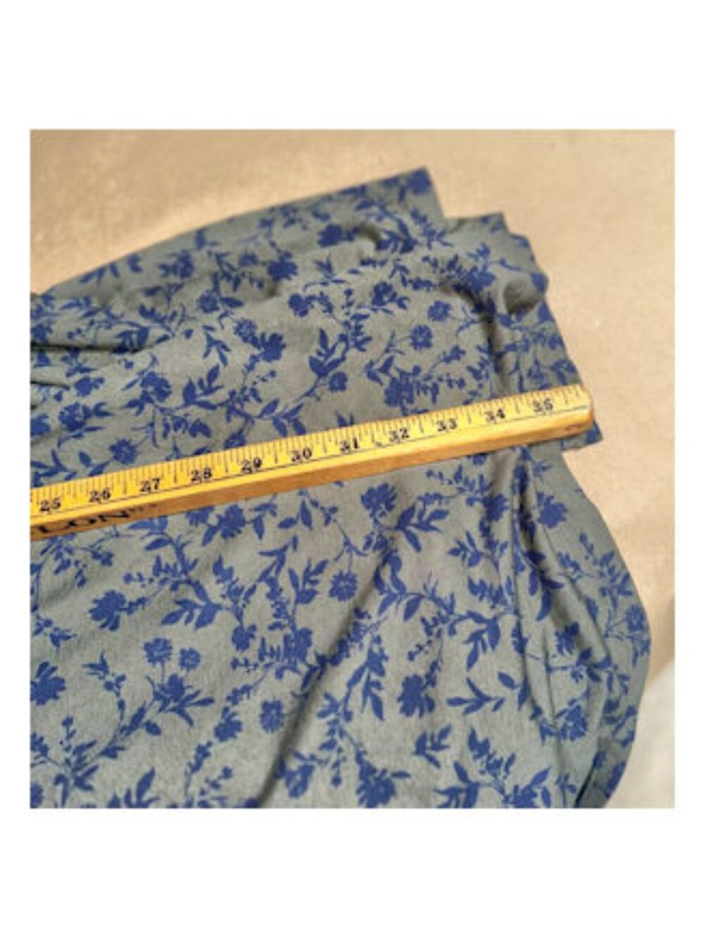 NWT Old Navy Olive Green Wrap Dress, Blue Flowers, Large Petite - Picture 11 of 11